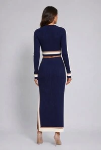 Conjunto Azul Marinho em Tricot
