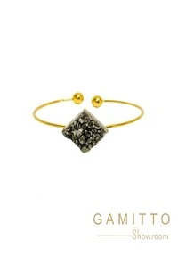 Bracelete Drusa em Banho Ouro