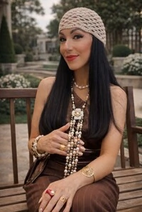 Broche Flor e Pérolas em Banho Ouro