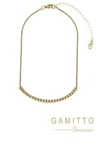 Colar Cristais em Banho Ouro Vintage