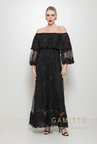 Vestido em Tule Bordado