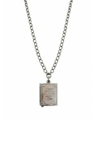 Colar Relicário em Banho Prata