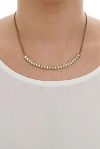 Colar Cristais em Banho Ouro Vintage