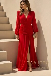 Vestido Longo com Fenda