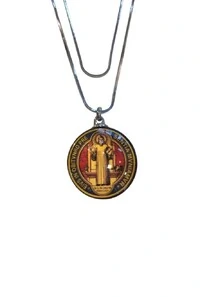 Colar Religioso em Banho Prata