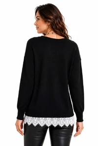 Tricot com Barra em Renda