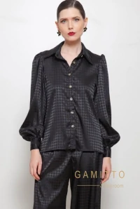 Camisa Com Mangas Bufantes