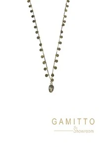 Colar Cristal em Banho Ouro