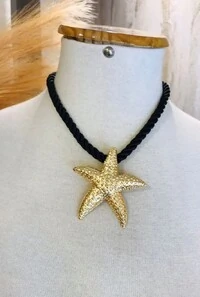 Colar Estrela em Banho Ouro
