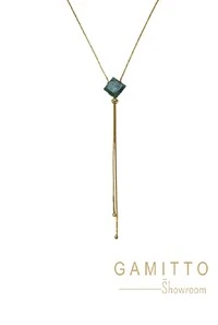 Colar Gravata em Banho Ouro