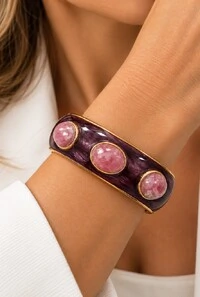Bracelete Pedras em Banho Ouro