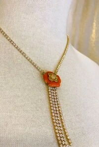 Colar Cristais em Banho Ouro