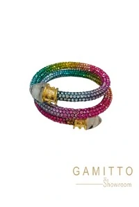 Bracelete Pedra Natural em Banho Ouro