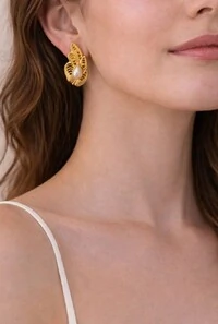 Brinco Pérola em Banho Ouro