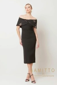 Vestido Mídi Ombro a Ombro