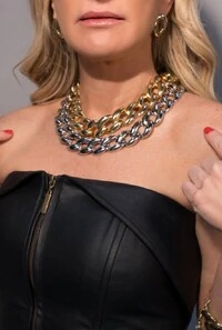 Colar Elos em Banho Prata