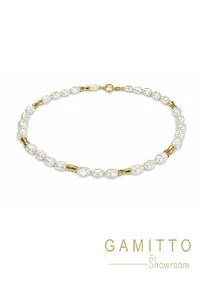 Colar de Pérolas em Banho Ouro