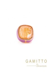 Anel Pedra em Banho Ouro