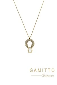 Colar Cristais em Banho Ouro Vintage