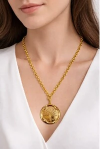 Colar Árvore da Vida em Banho Ouro