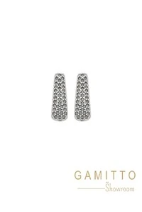 Brinco Cristais em Banho Prata Vintage