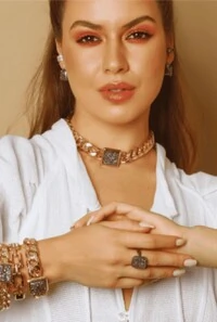 Colar Drusa em Banho Ouro