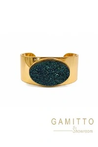Bracelete Drusa em Banho Ouro