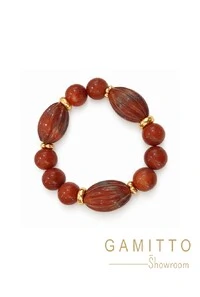 Pulseira Jaspe em Banho de Ouro