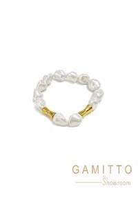 Pulseira de Pérolas em Banho Ouro