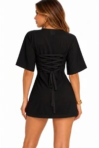 Maxi Tee Com Detalhes em Renda