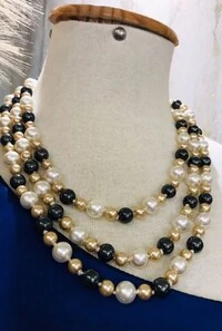 Colar Pérolas em Banho Ouro