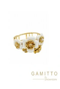 Bracelete Flor em Banho Ouro