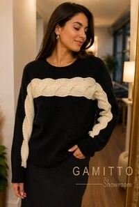 Blusa Duo Color em Tricot