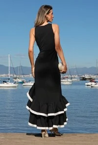 Vestido Mídi com Babados