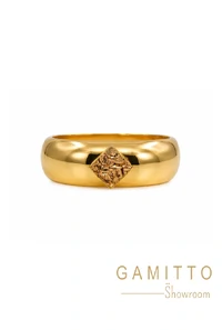Bracelete Drusa Champanhe em Banho Ouro
