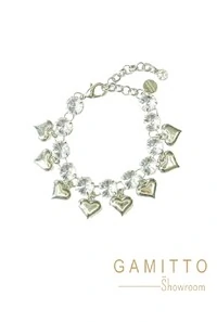 Pulseira Cristais em Banho Prata