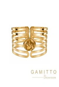 Bracelete Pedra em Banho Ouro