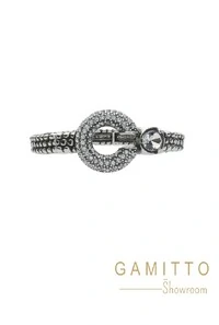 Pulseira Cristais em Banho Prata Vintage