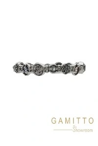 Pulseira Cristais em Banho Prata Vintage