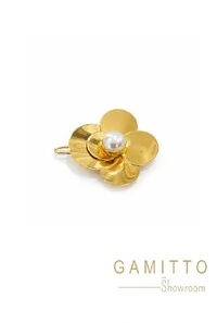 Presilha de Cabelo Pérola em Banho Ouro