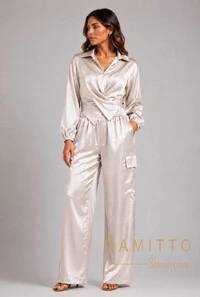Conjunto em Cetim com Amarração