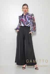 Calça Pantalona Cintura Alta