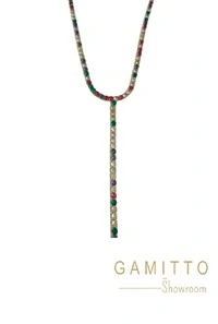 Colar Gravata em Banho Prata