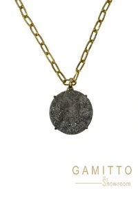 Colar Drusa em Banho Ouro