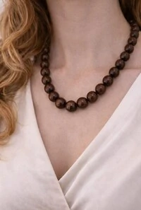 Colar Pedra M em Banho Ouro