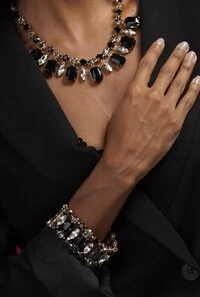 Pulseira Cristais em Banho Ouro