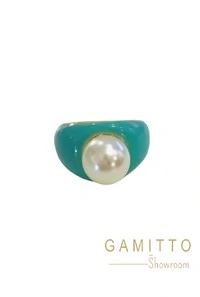Anel Pérola em Banho de Ouro