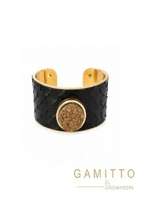 Bracelete Drusa em Banho Ouro