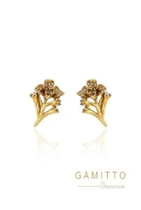 Brinco Cristais em Banho Ouro Vintage