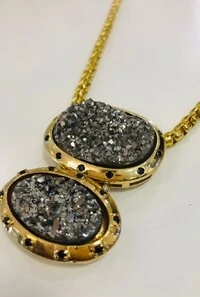 Colar Drusa em Banho Ouro